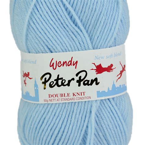 Wendy Peter Pan 4 Ply 306 Baby Blue Acrylic and Nylon Blend